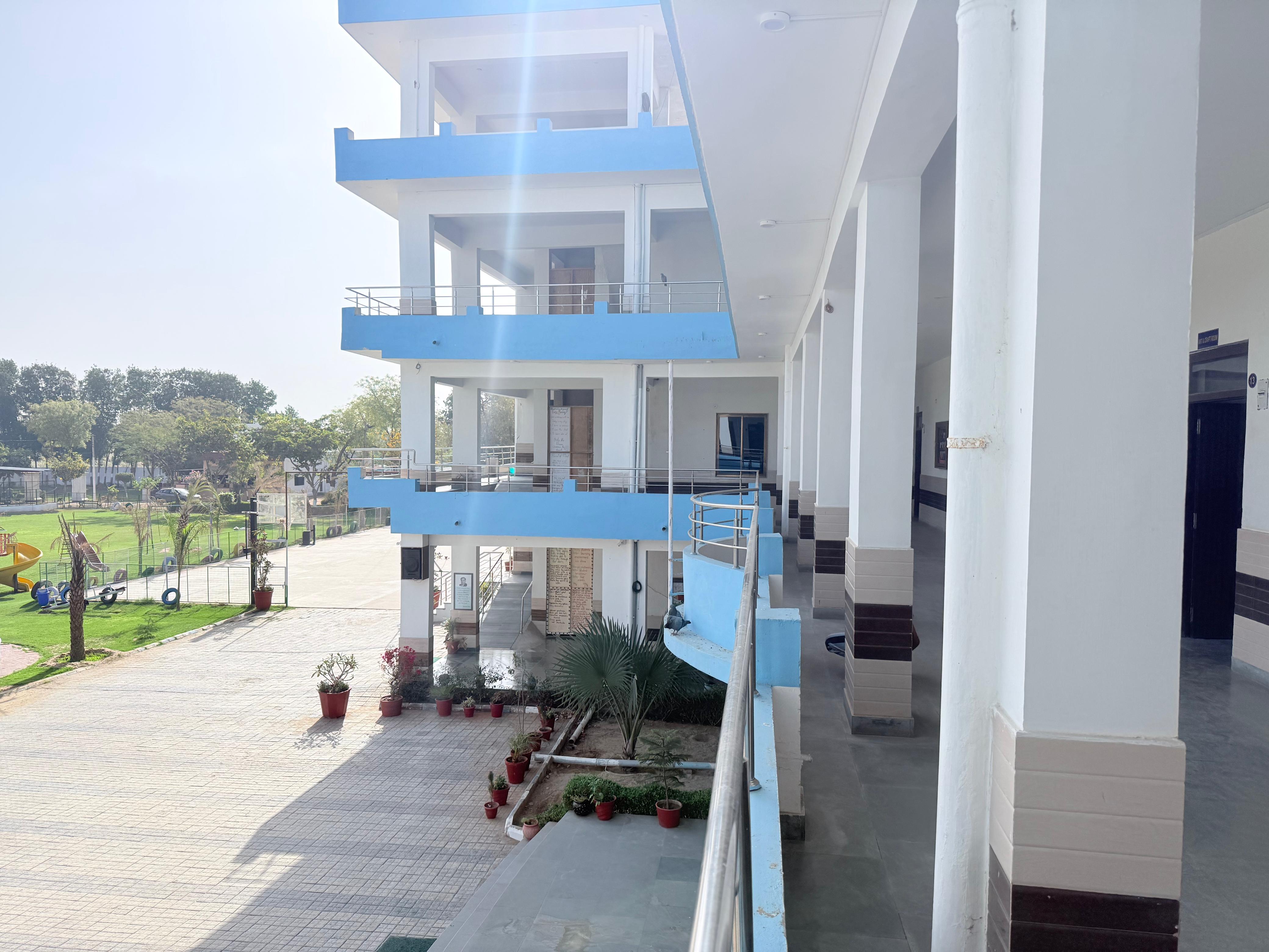 School corridor at Aakriti Vidya Bhawan
