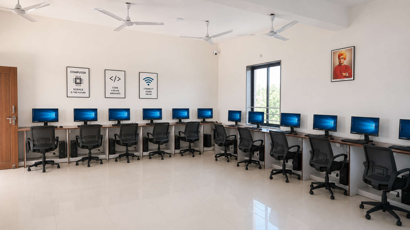Computer learning lab at Aakriti Vidya Bhawan