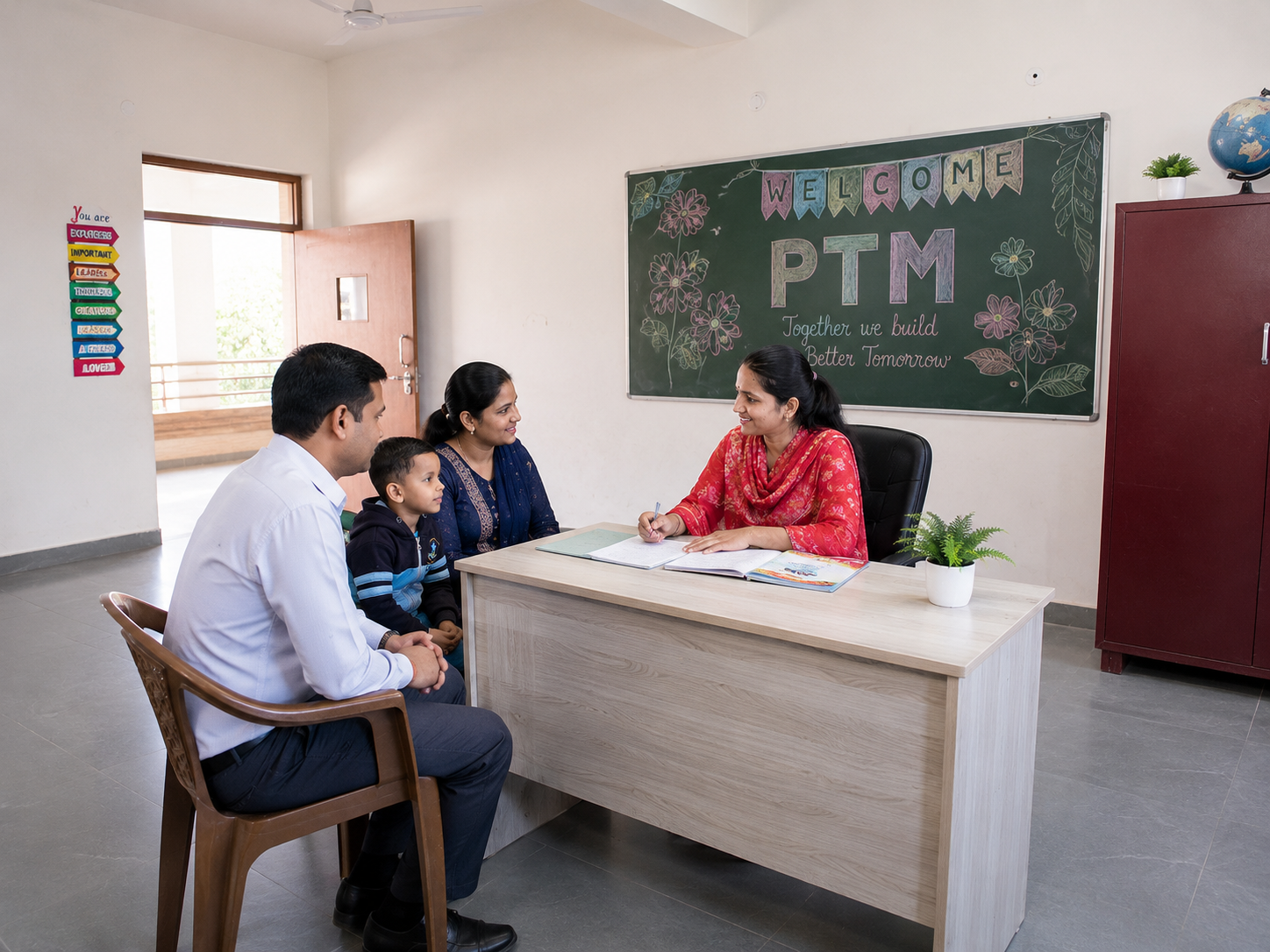 Parent teacher meeting at Aakriti Vidya Bhawan